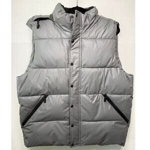 Hunter Chiswell Hooded Insulated Puffer Vest, Gray, XL, NEW!